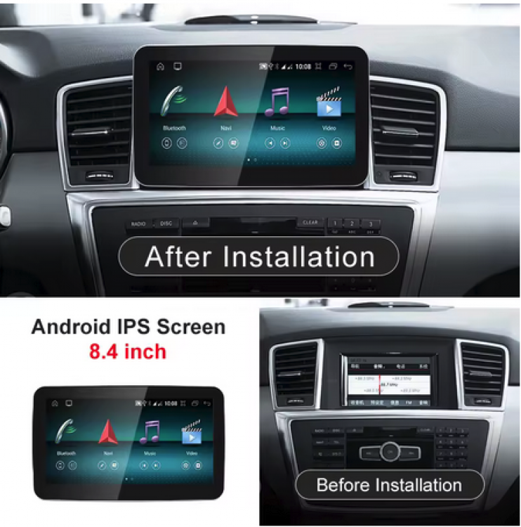 8,4 Für Mercedes M Klasse W166 Android 14 Touchscreen GPS Navi mit CarPlay & Android Auto – Ansicht 2